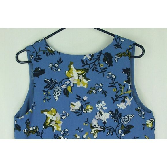 Ann Taylor Factory Floral Blouse Top Sleeveless Layered Lined Womens Medium - Picture 4 of 6